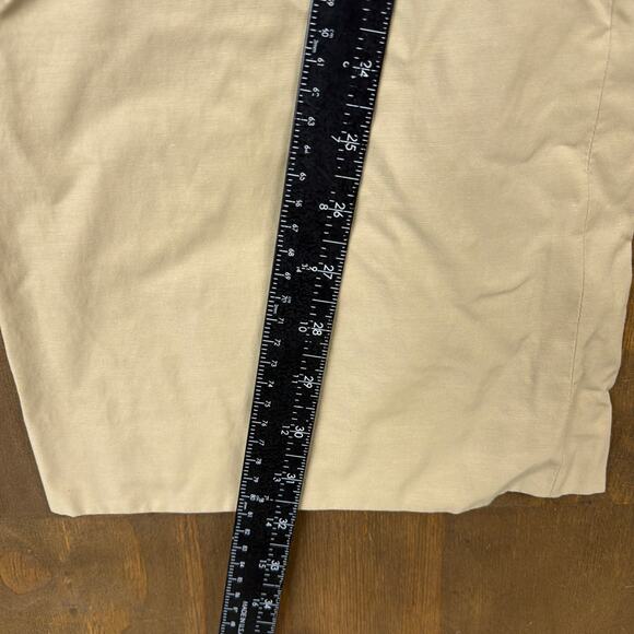 Ann Taylor LOFT Womens Pants Tan High Rise Ann Fit Lined Loose Leg Stretch 12 - Picture 9 of 11